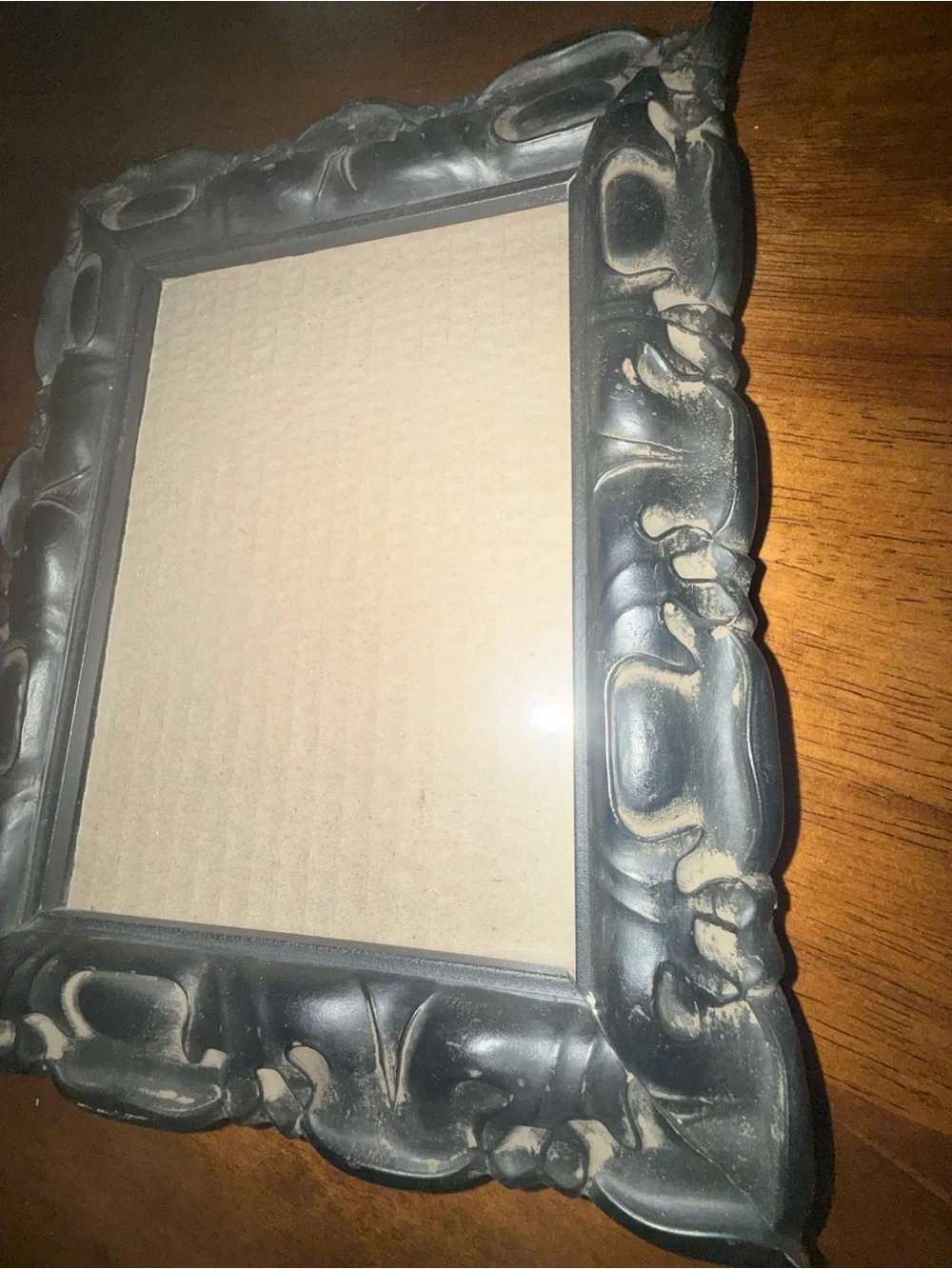 Intricate Ornate Black Picture Frame Standing or Hanging 5x7